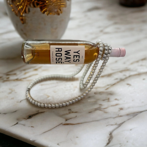 Floating Pearl Necklace Wine Rack