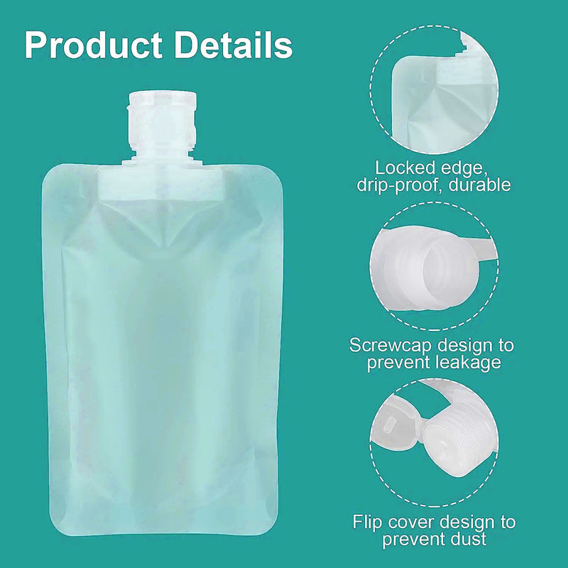 Portable Liquid Cosmetics Reffilable Squeeze Pouch