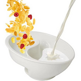 Spiral Slide Partitioned Cereal Bowl