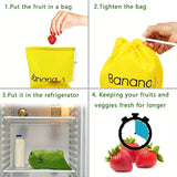 1pc Banana Storage Bag – Reusable Fruit & Vegetable Preservation Pouch, Kitchen Food Freshness Storage Supplies