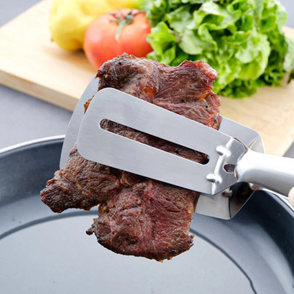 Stainless steel spatula clip