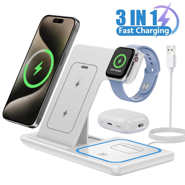 3 in 1 Folding Wireless Charging Station