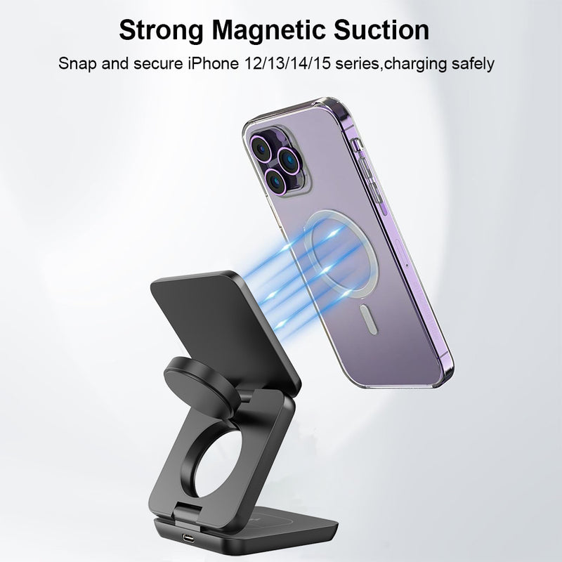 3-in-1 Foldable Magnetic Charging Station