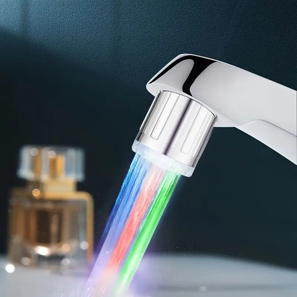 7-Color LED Water Faucet Light – Automatic Color-Changing Tap Attachment for Fun and Decorative Bathroom or Kitchen Use