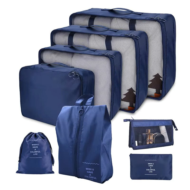 8-Piece Fashion Travel Storage & Packing Cubes Set – Portable Luggage Organizers with Zippers