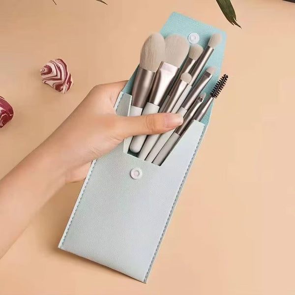 8PCS Makeup Brushes Set – Super Soft Synthetic Brushes with Plastic Handles for Eyeshadow, Blush & Face