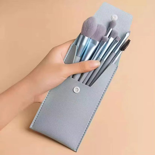 8PCS Makeup Brushes Set – Super Soft Synthetic Brushes with Plastic Handles for Eyeshadow, Blush & Face