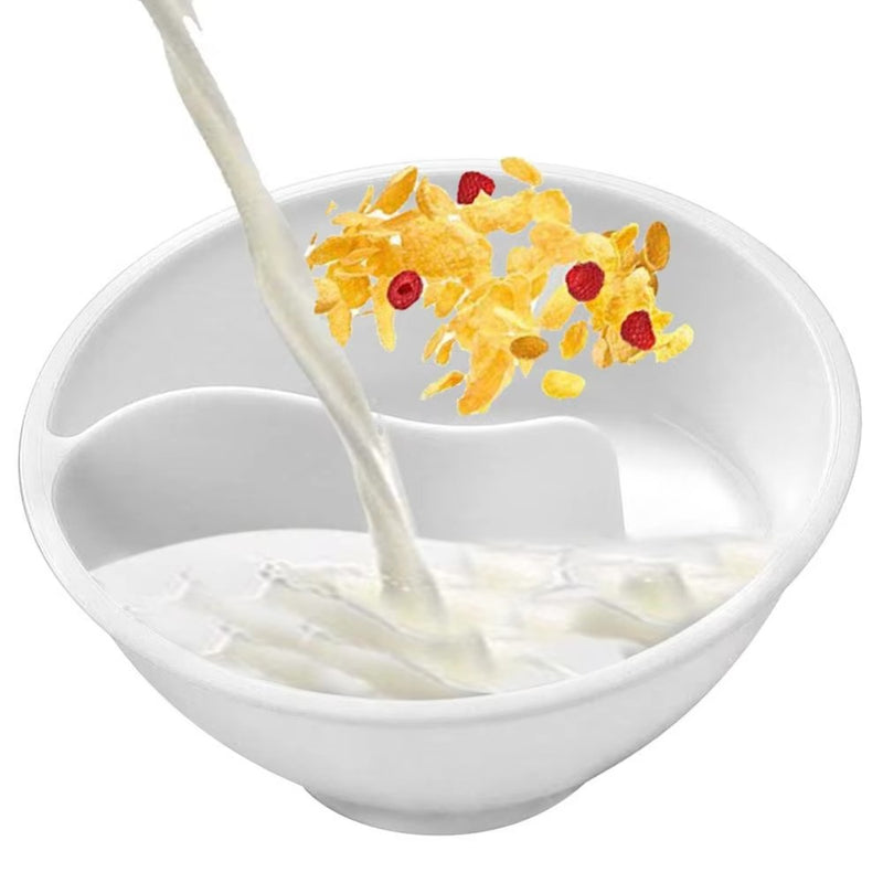 Spiral Slide Partitioned Cereal Bowl