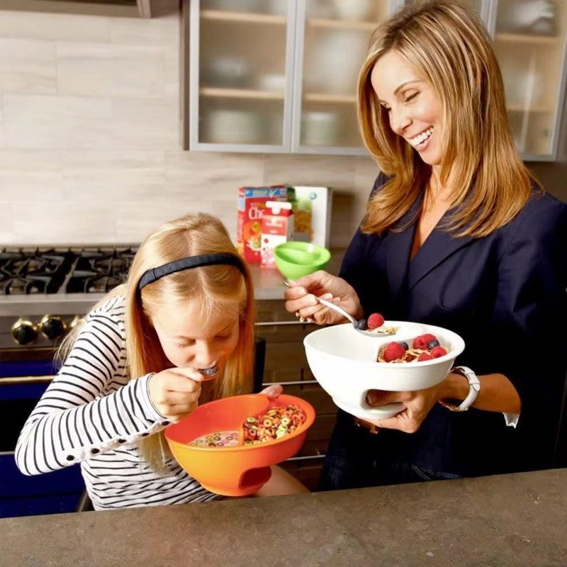 Spiral Slide Partitioned Cereal Bowl
