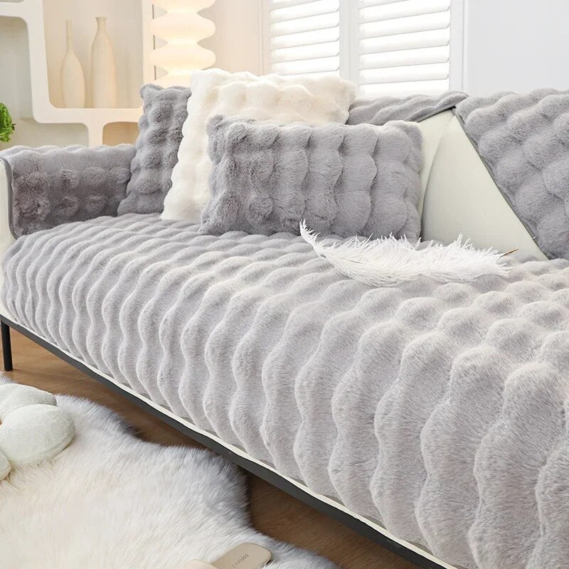 Warm Plush Sofa Cushion