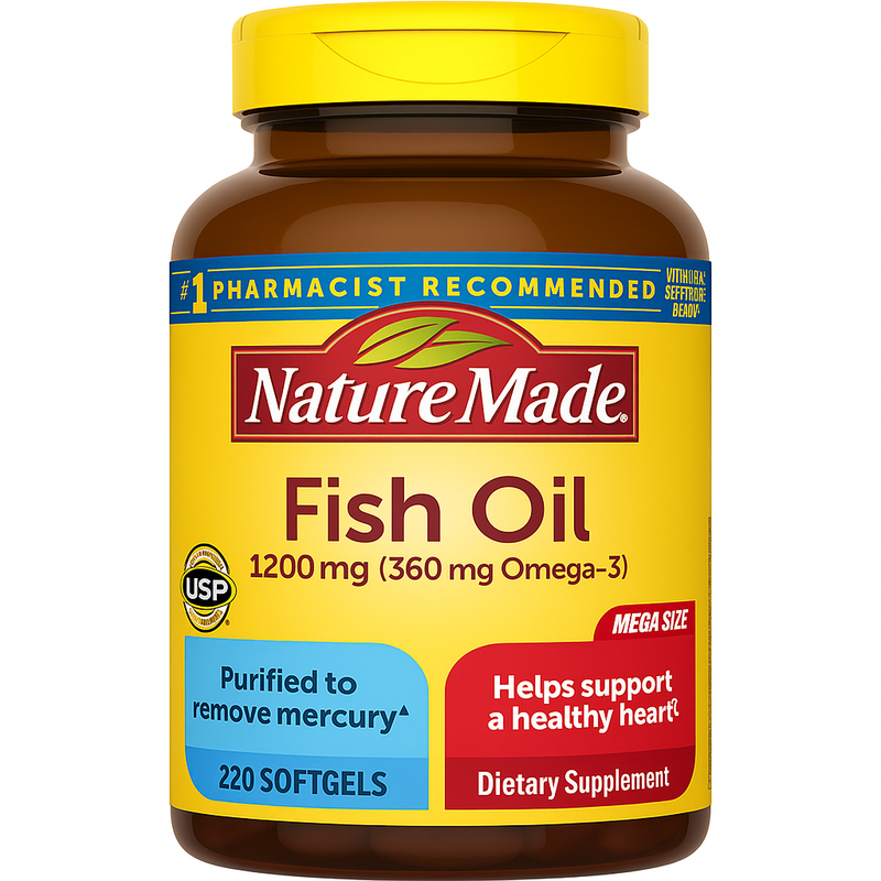 Nature Made Fish Oil 1200mg - 220 Softgels