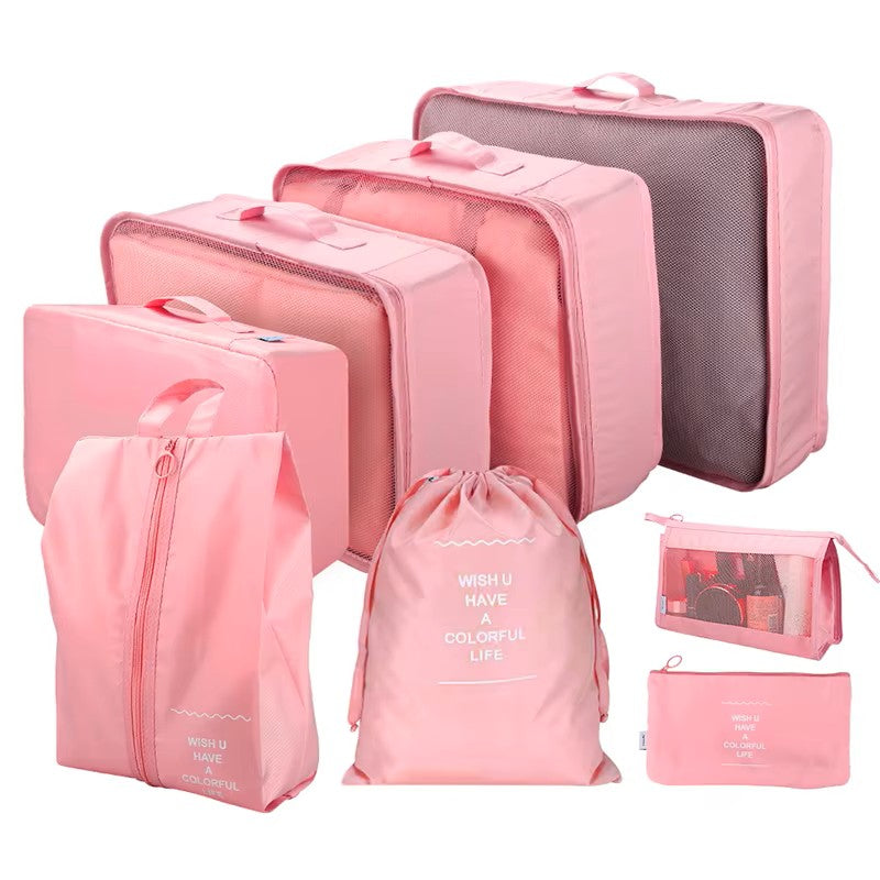 8-Piece Fashion Travel Storage & Packing Cubes Set – Portable Luggage Organizers with Zippers
