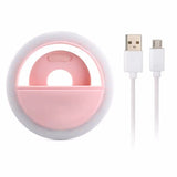 Customizable Clip-On Selfie Ring Lamp – Portable USB Rechargeable LED Mini Ring Light