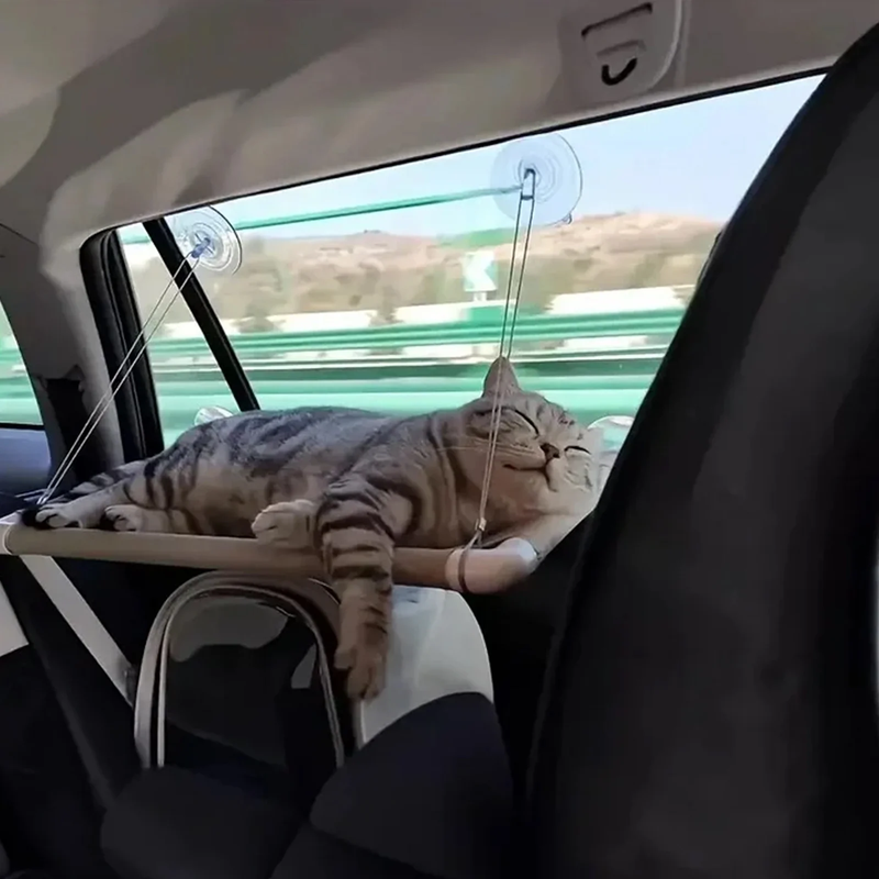 Cat Window Hammock Bed – Suction Cup Hanging Seat for Sunny Window Lounging