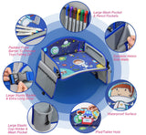 Kids Travel Tray for Car – Toddler Lap Desk & Organizer for Road Trips, Airplane & Car Seat