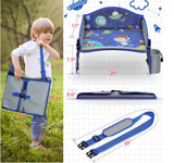 Kids Travel Tray for Car – Toddler Lap Desk & Organizer for Road Trips, Airplane & Car Seat