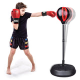 Kids Boxing Set with Gloves & Reflex Bag – Adjustable Height Stand